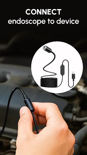 USB endoscope camera connector with cable for connecting device to mobile phone