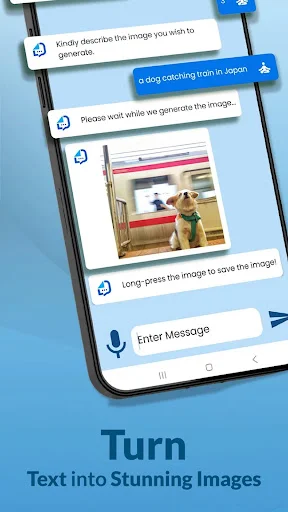 Generative AI feature converting text descriptions into stunning visual images