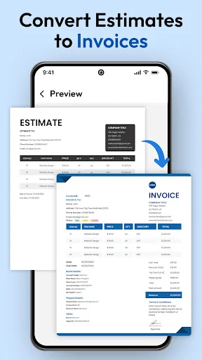 Invoice payment status tracking interface with Quick Actions menu and list showing overdue, paid, and unpaid invoices