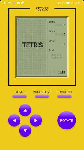 Tetris classic puzzle game with rotation controls built into Rolling Icon launcher