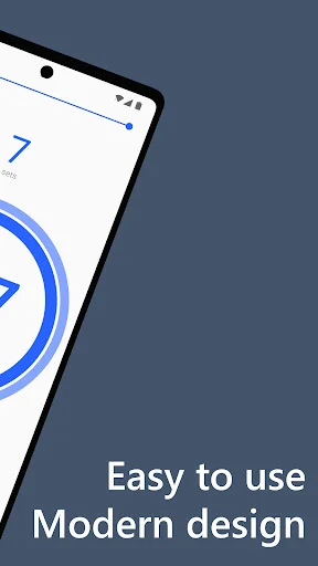 Modern interval timer design showcasing easy-to-use circular blue countdown timer on phone