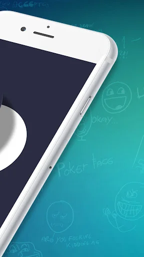 White iPhone displaying Memelly meme editor app template selection interface on teal background showing app functionality