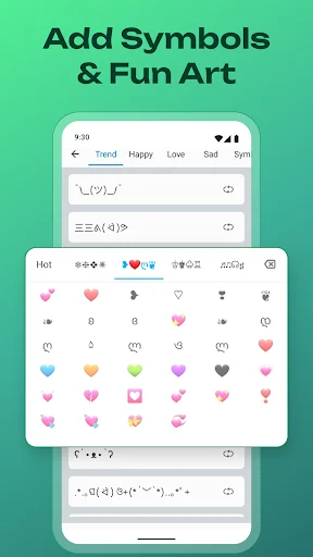 Text Repeater symbol and ASCII art library with decorative symbols, hearts, and text design options
