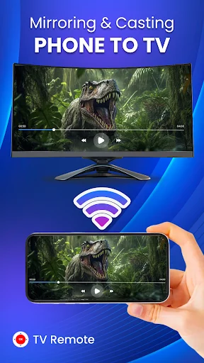 Screen mirroring and casting feature to mirror smartphone content and videos to TV display wirelessly in real-time
